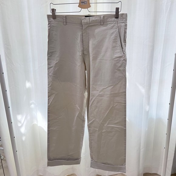 Banana Republic Stretch Khaki Wide Leg Pants. - Picture 1 of 5